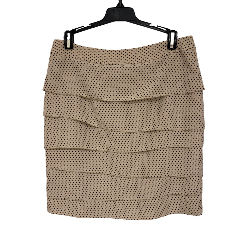 White House Black Market Polka Dot Tiered Skirt Women’s 6